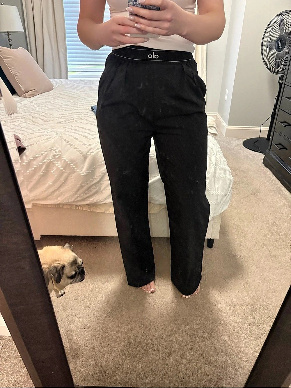 Alo Black Straight Leg Pants NWOT